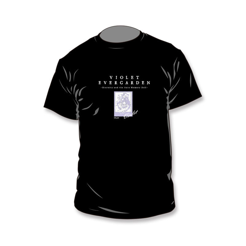 紫羅蘭永恆花園T恤-L-紫郵票