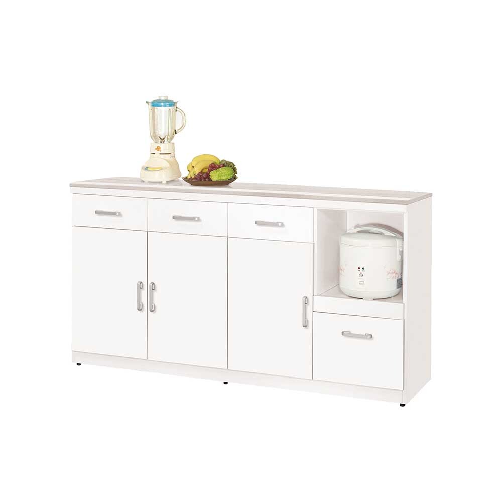 坦菲5.4尺岩板收納餐櫃/碗盤置物櫃/置物矮櫃/拉盤電器櫃(下座)