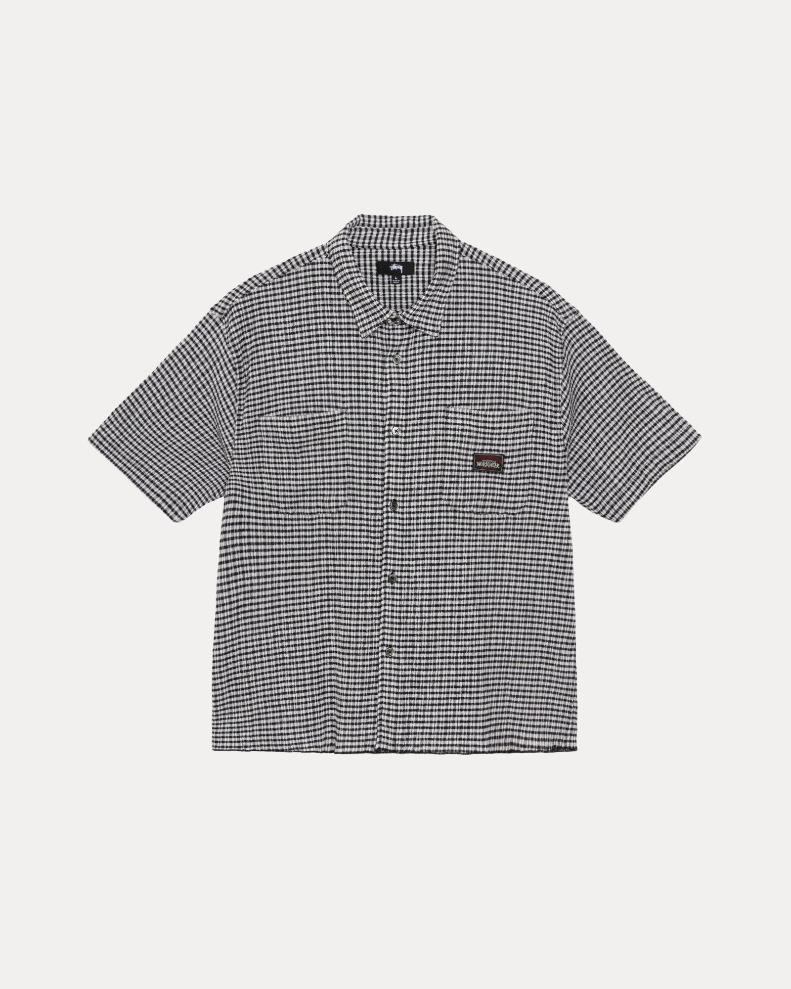 2025SS STUSSY CRINKLED CHECK SS SHIRT 泡泡砂 短袖 襯衫 2色 110371