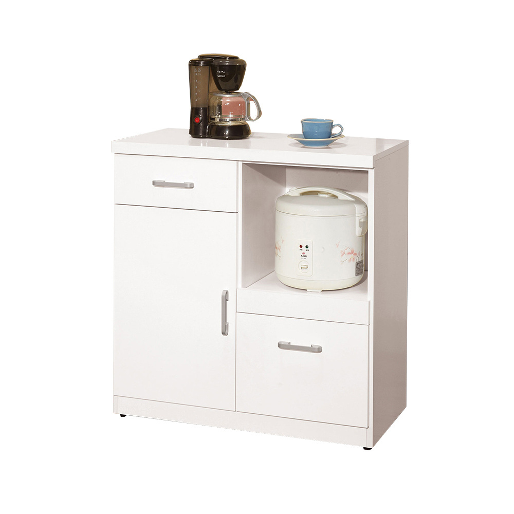 坦菲2.7尺收納餐櫃/碗盤置物櫃/置物矮櫃/拉盤電器櫃(下座)