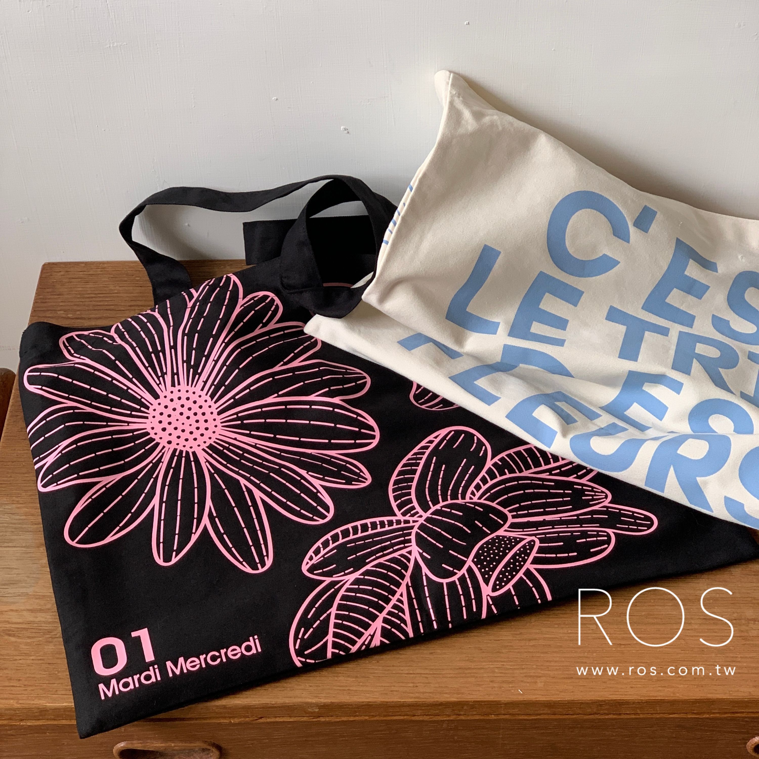 Mardi Mercredi 小雛菊 寬版帆布袋 (2colors)