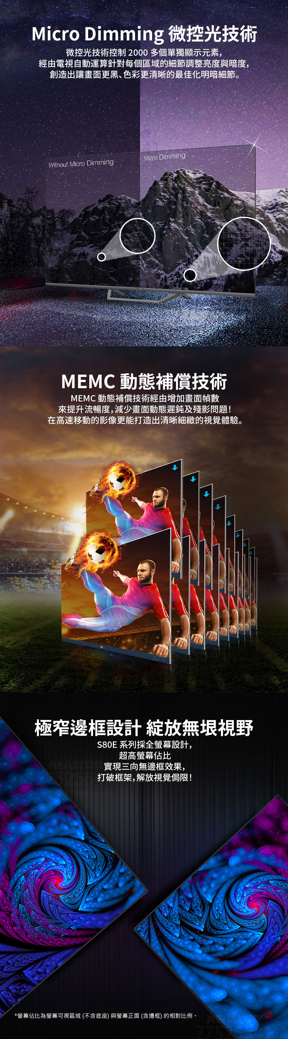 Haier海爾 55吋 (H55S80EUX)極窄邊框設計