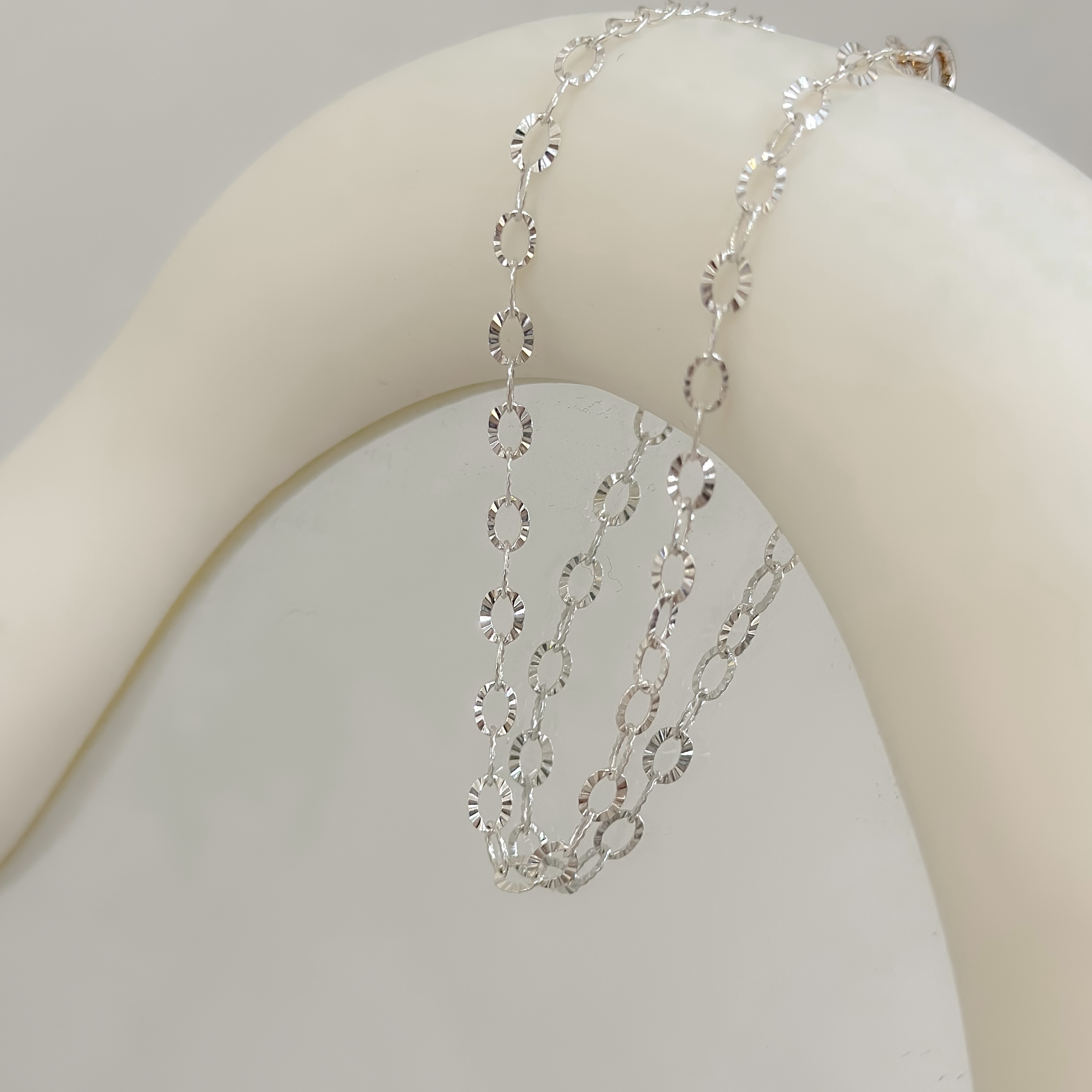 C261星芒切割鏈條純銀手鍊