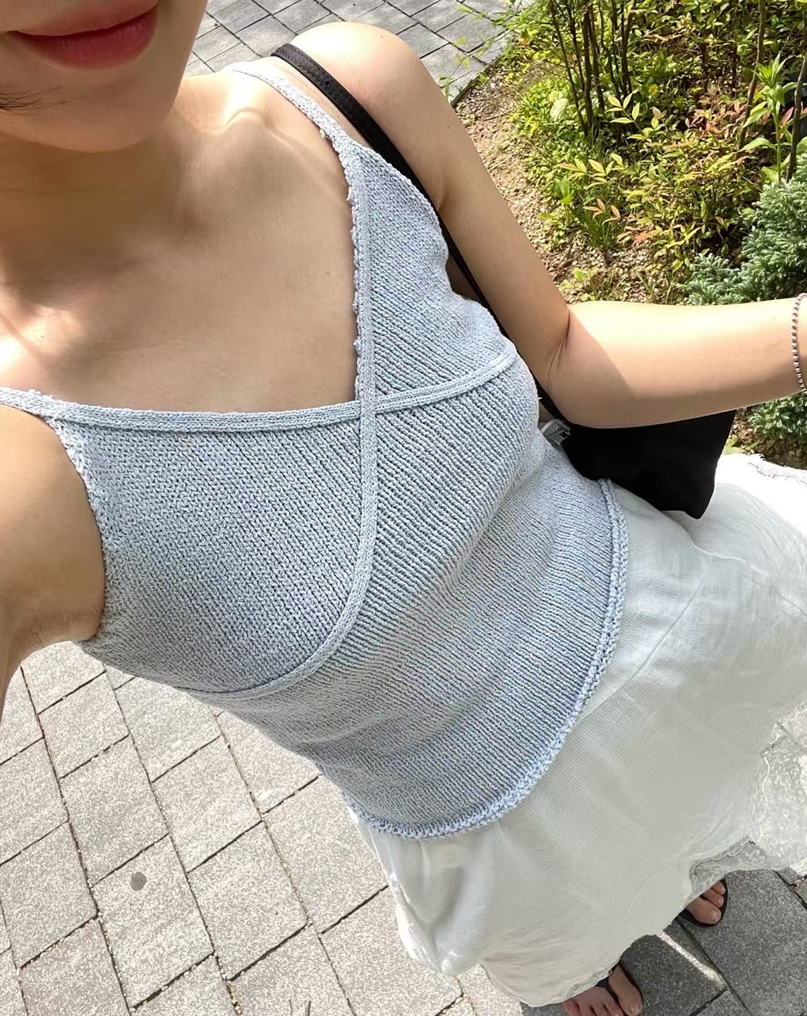 紗紗質感縫線小背心