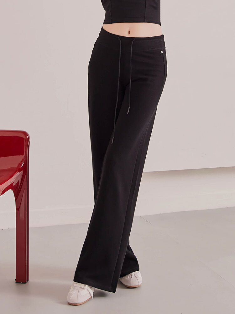 SALE800 棉質抽繩寬鬆直筒休閒褲