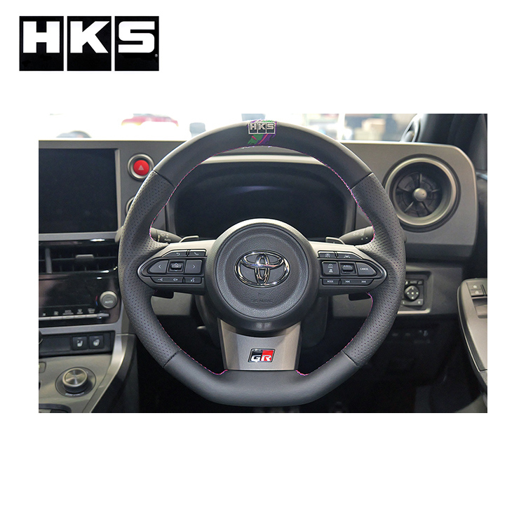 【預購商品】HKS 刺繡皮革方向盤 TOYOTA GR YARIS
