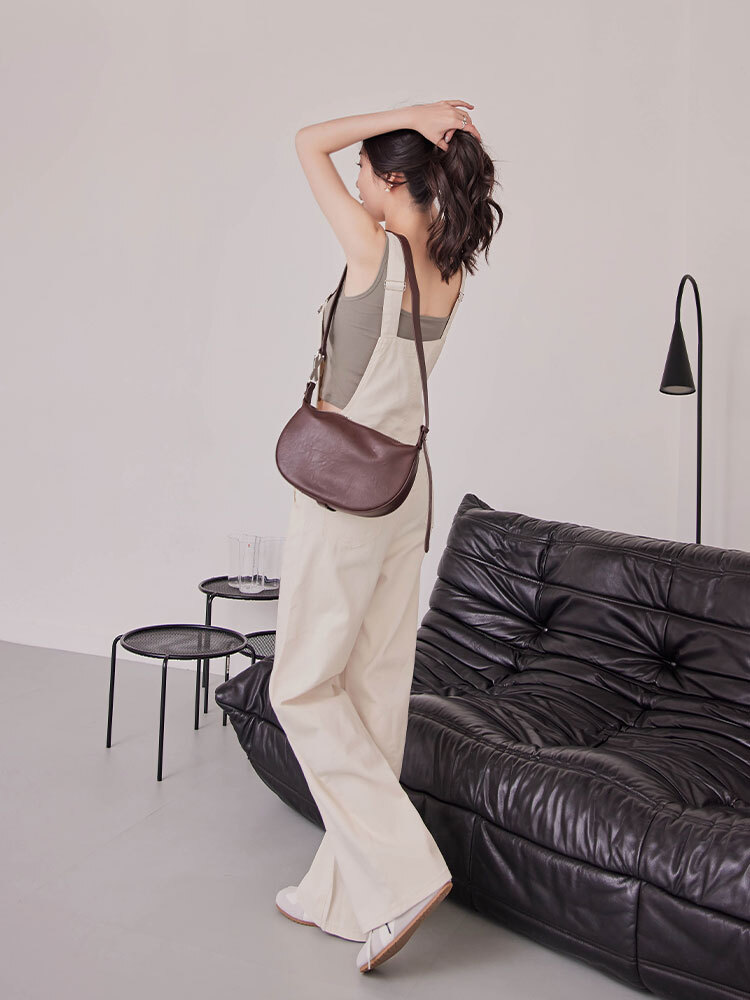 復古牛仔工裝吊帶褲