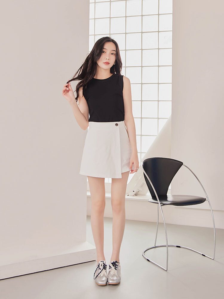 OH ! HER 側釦一片式天絲棉褲裙