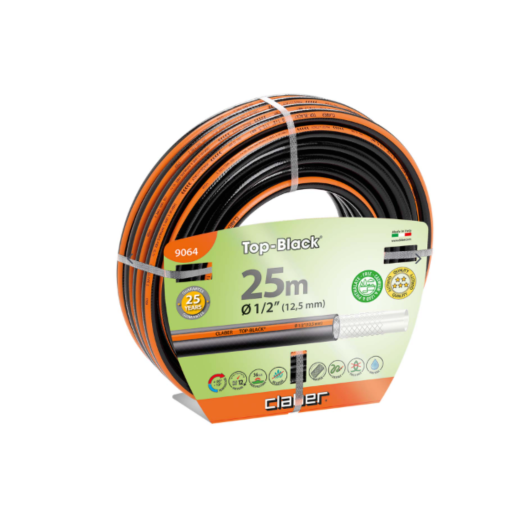 "CLABER" 意大利黑色橙線花園喉1/2"X25M-[9064]