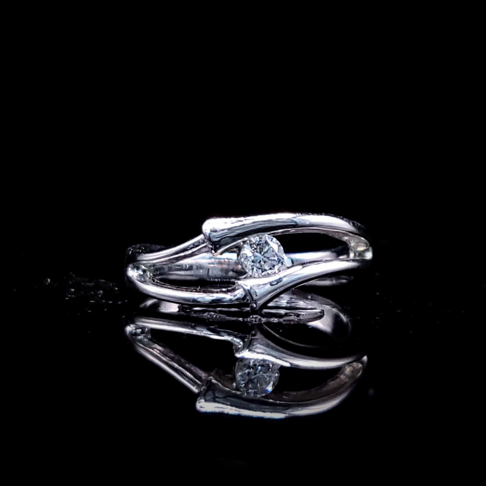 全新18K白金【單粒15份鑽石】戒指