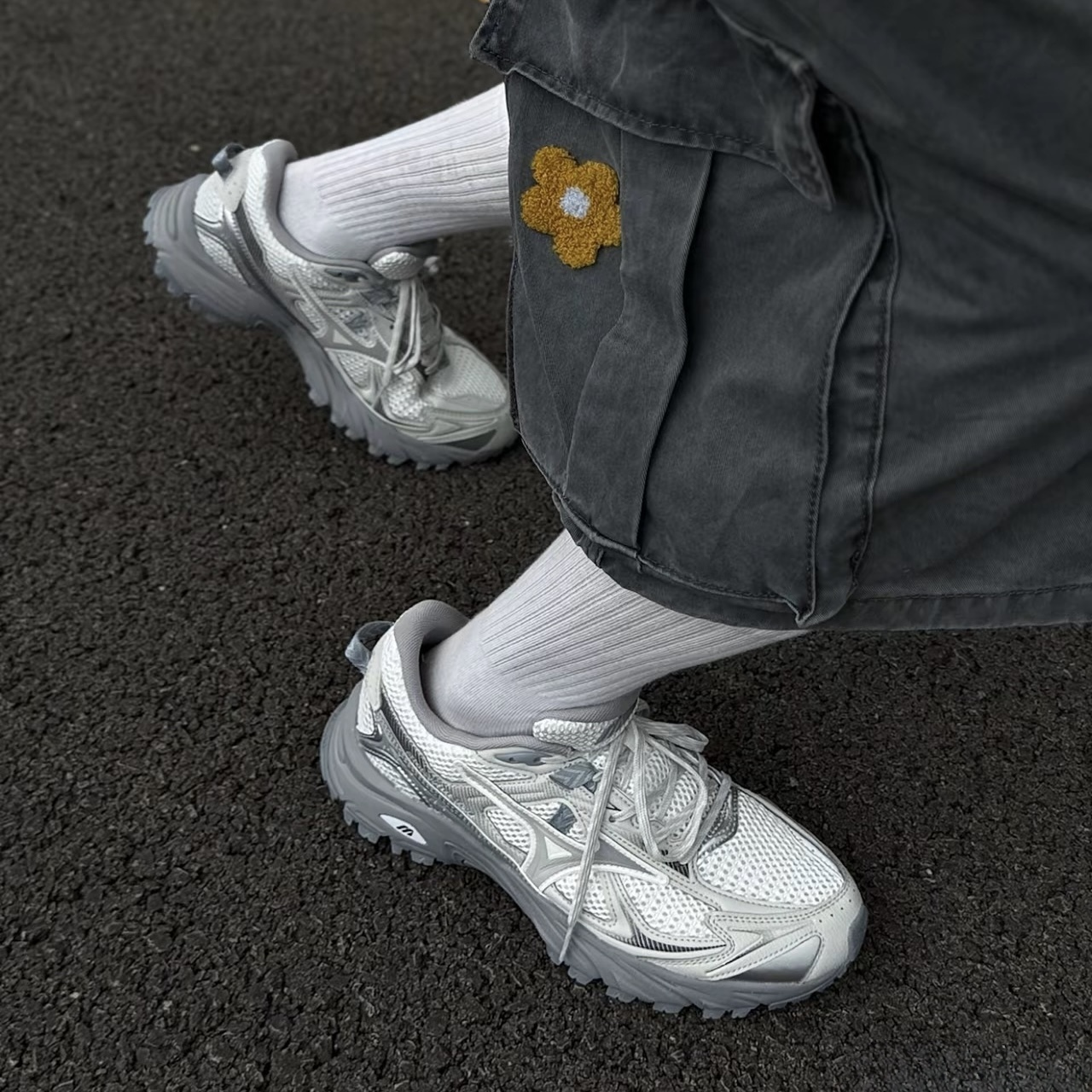 MIZUNO 美津濃 FIYI TL V2 銀灰 灰白 網布 復古 慢跑鞋 休閒鞋 D1GH251902