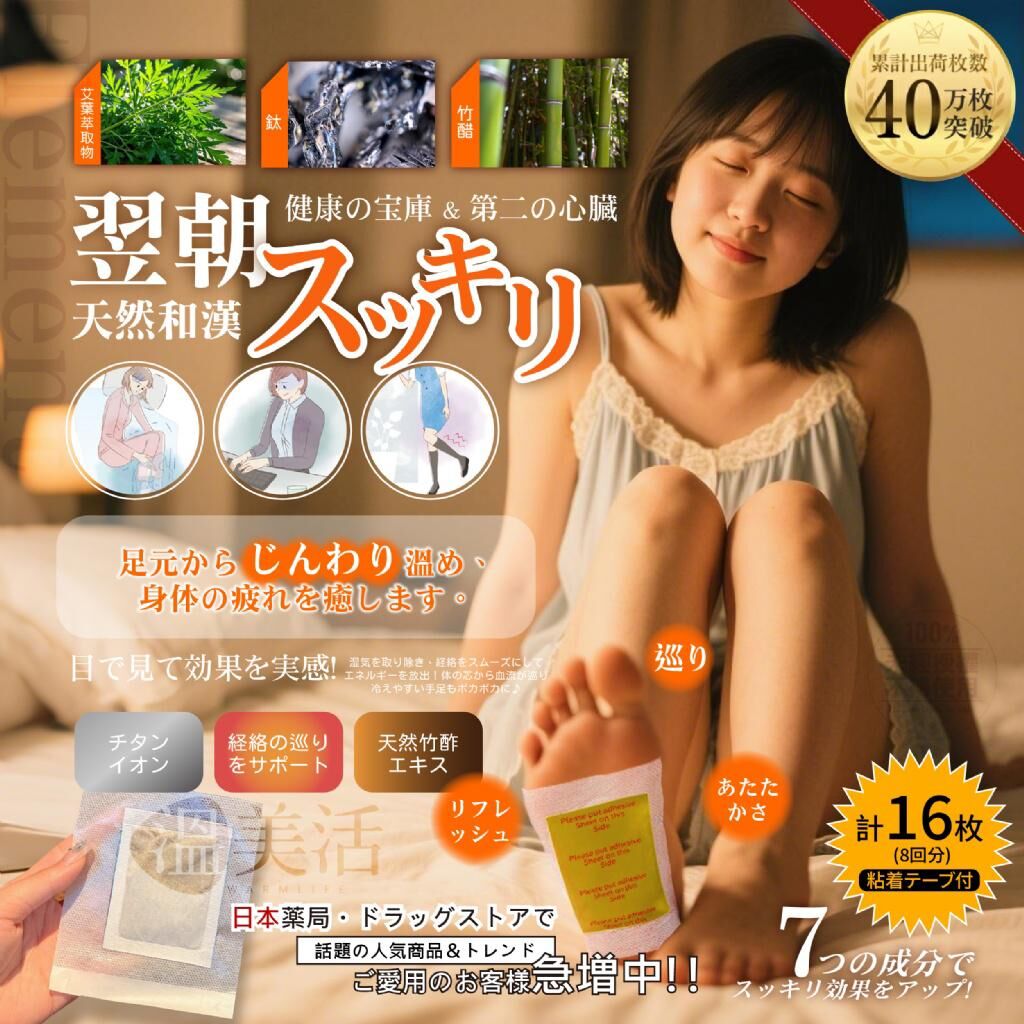 台灣溫美活鈦能量溫灸足貼 (1套2盒)