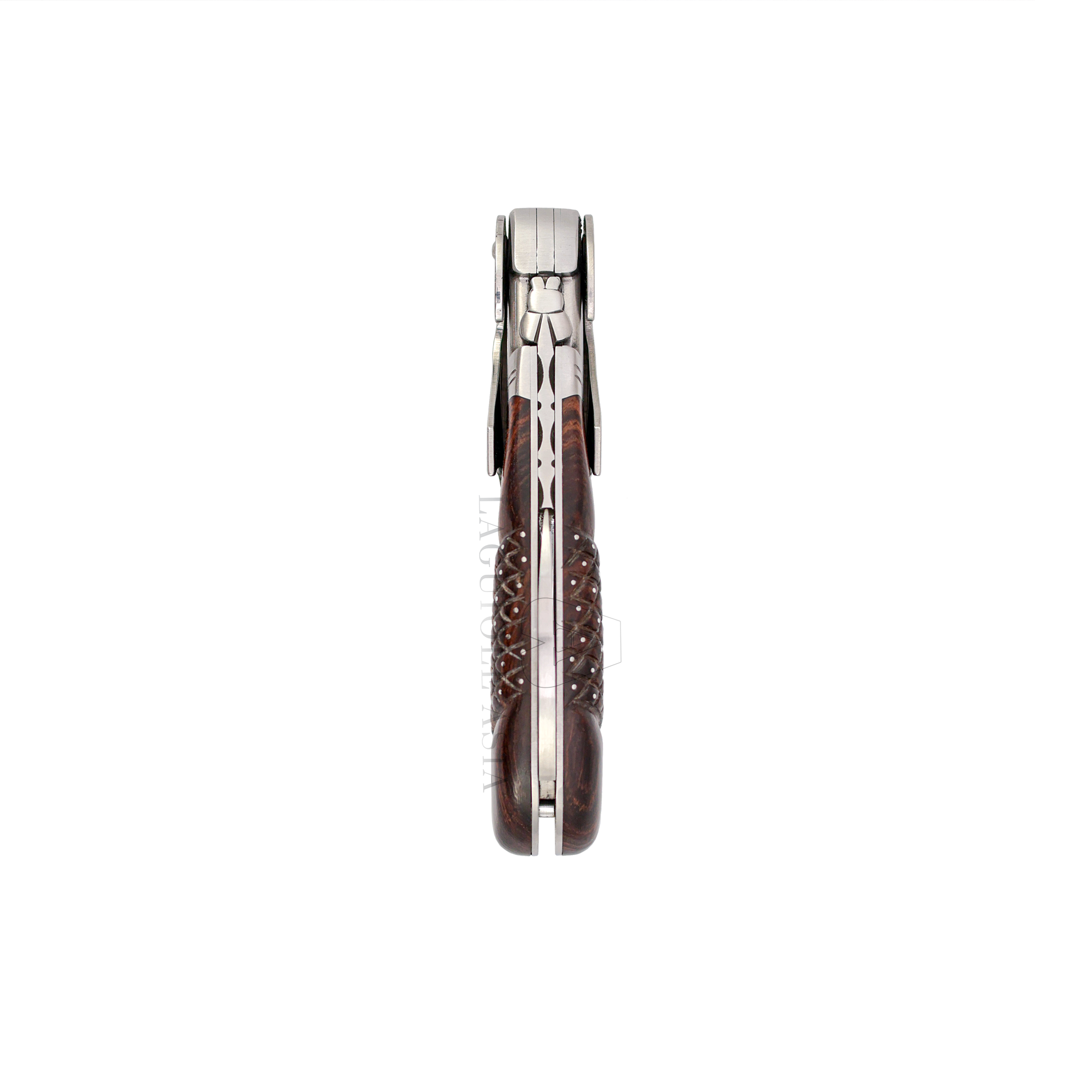 LAGUIOLE MAGNUM ⋆  菱刻紋點針鑲釘手柄 ⋆  鐵木酒刀