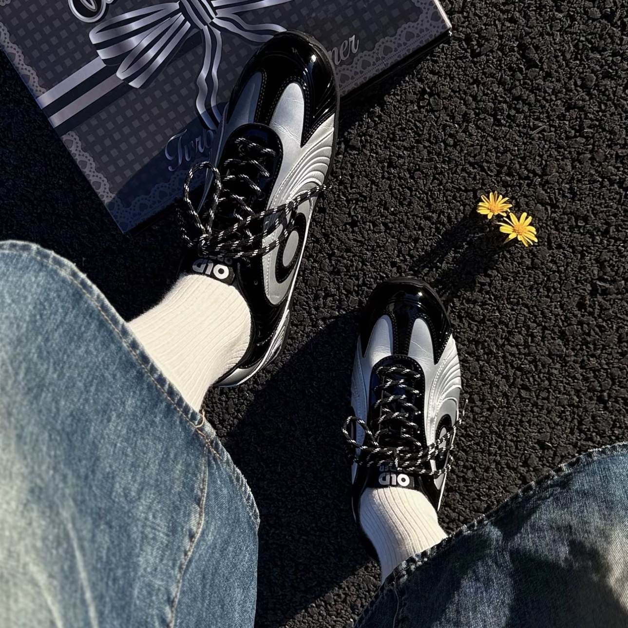 OLD ORDER 銀黑 科技感 休閒鞋 男女同款 情侶鞋 O2320812