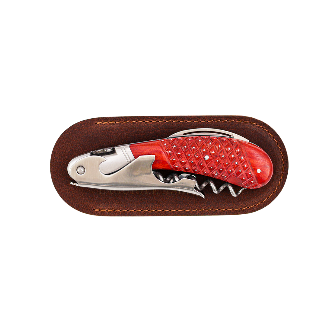 LAGUIOLE MAGNUM ⋆ 菱刻紋點針鑲釘手柄 ⋆ 玫瑰木酒刀