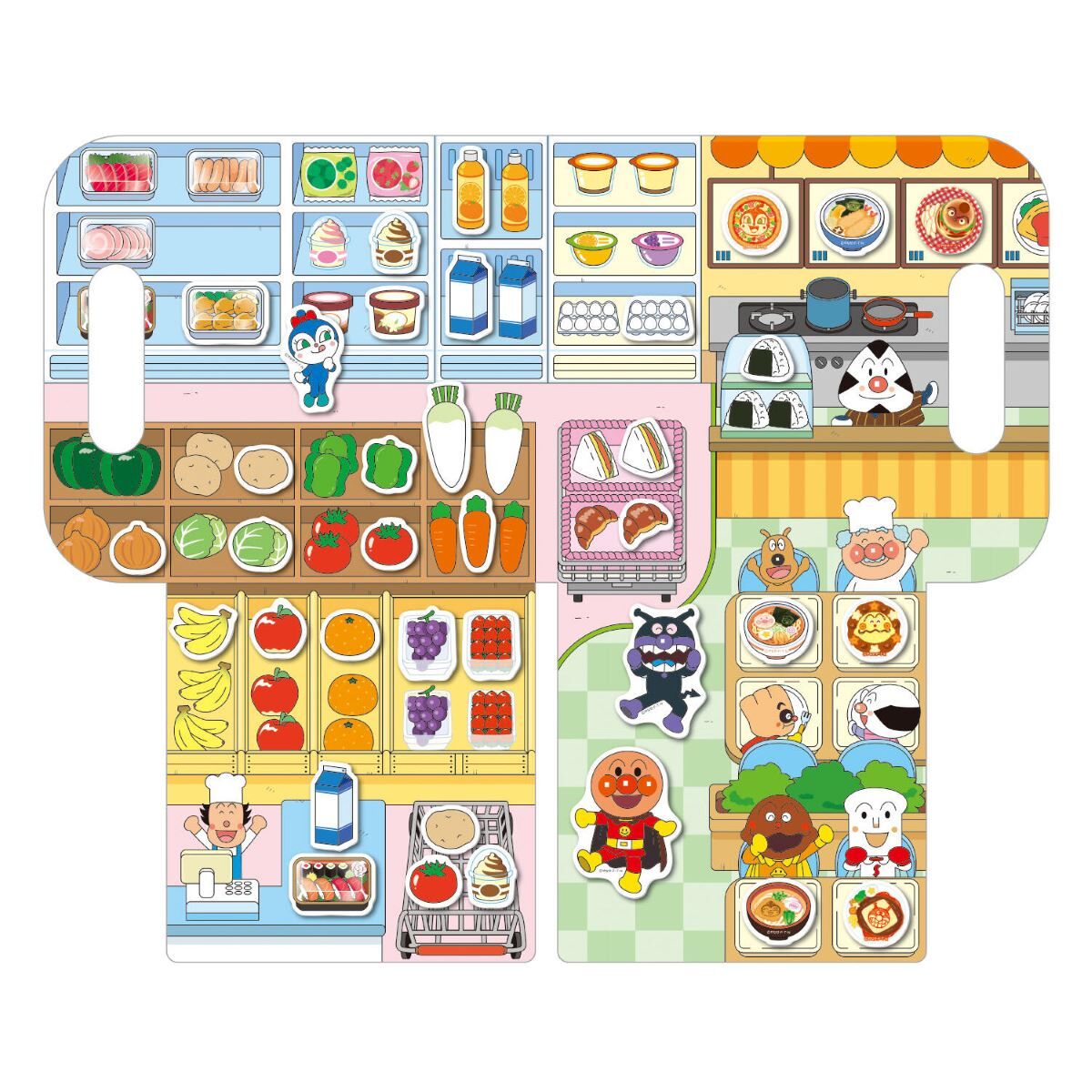 麵包超人 貼板和可重用貼紙 - 食物主題