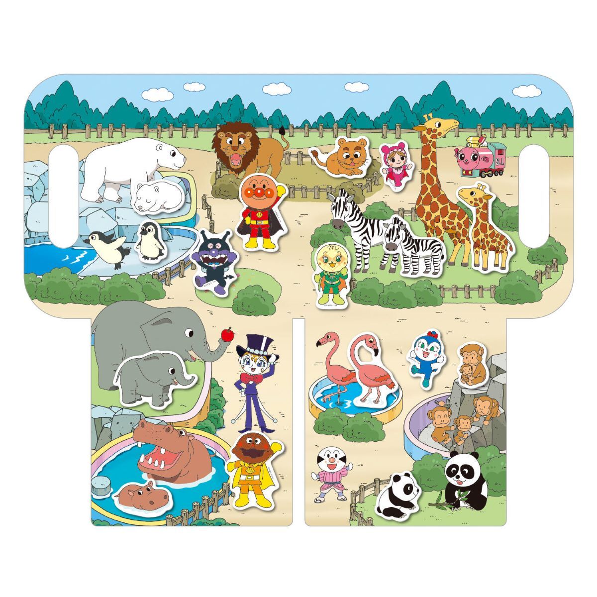 麵包超人 貼板和可重用貼紙 - 動物主題