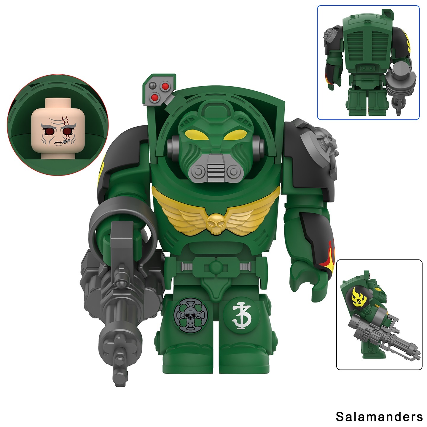 Salamanders 40k Custom Minifigures fit Lego DY705