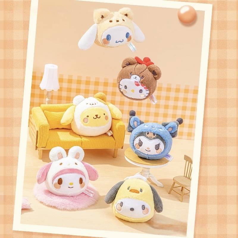 SANRIO 三麗鷗 HELLO KITTY 動物變裝 大頭 捏捏樂 絨毛吊飾 盲包 單包販售