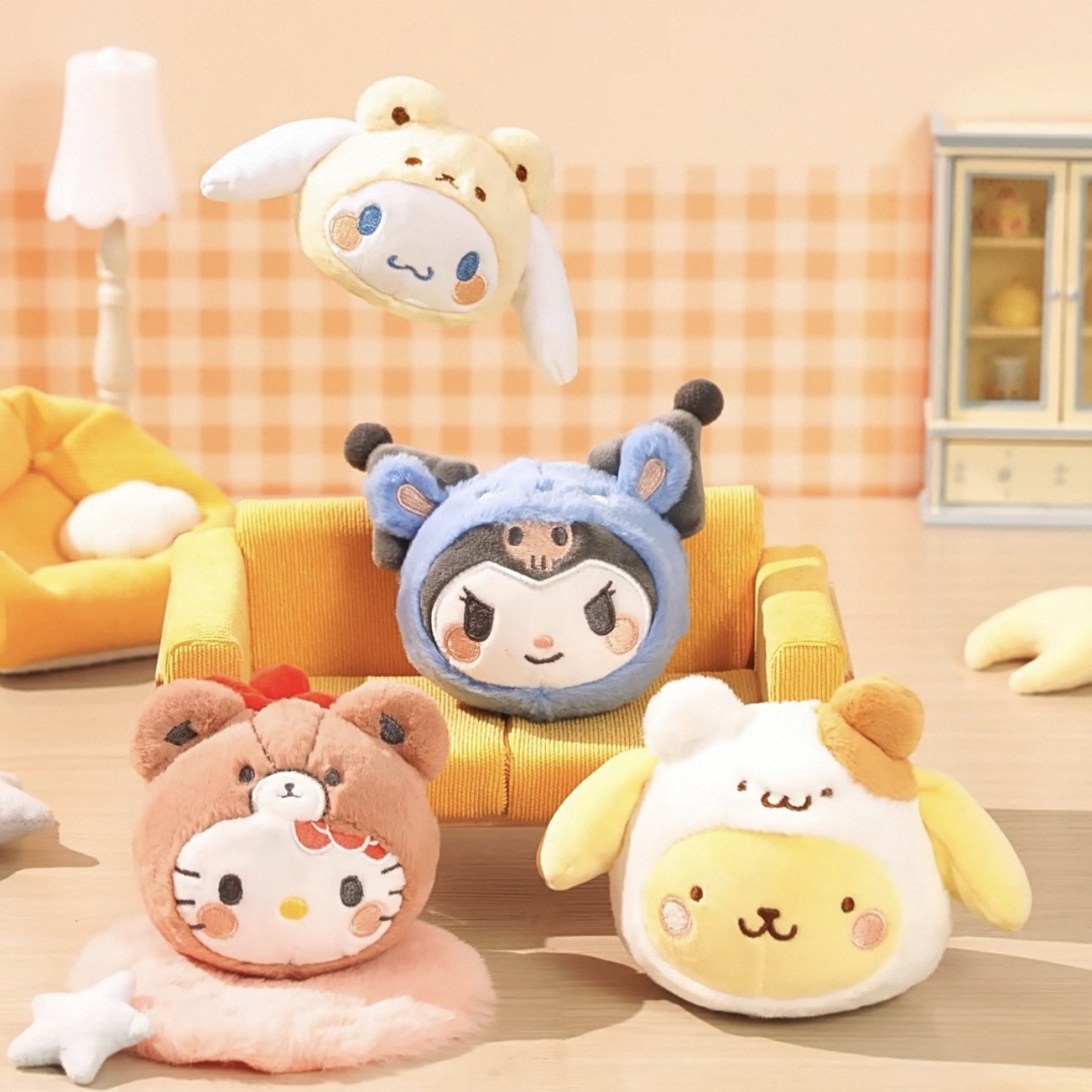 SANRIO 三麗鷗 HELLO KITTY 動物變裝 大頭 捏捏樂 絨毛吊飾 盲包 單包販售