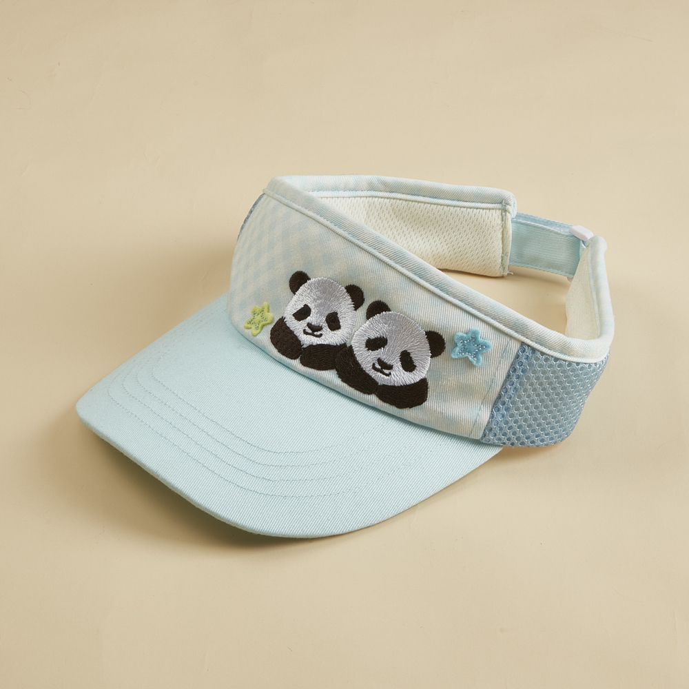 Elder Sister “Jia Jia” & Little Brother “De De” Kids Visor Hat – Light Blue