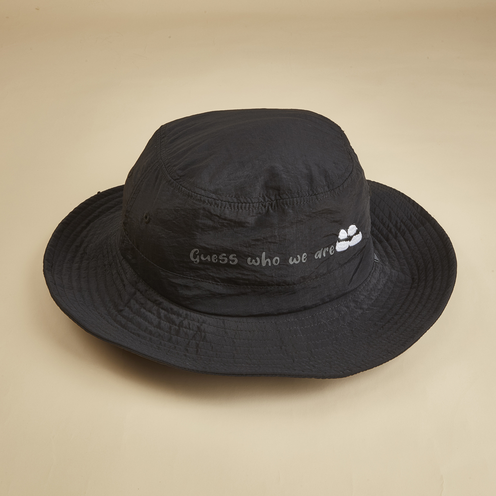 Elder Sister “Jia Jia” & Little Brother “De De” Adult Fisherman Hat – Black