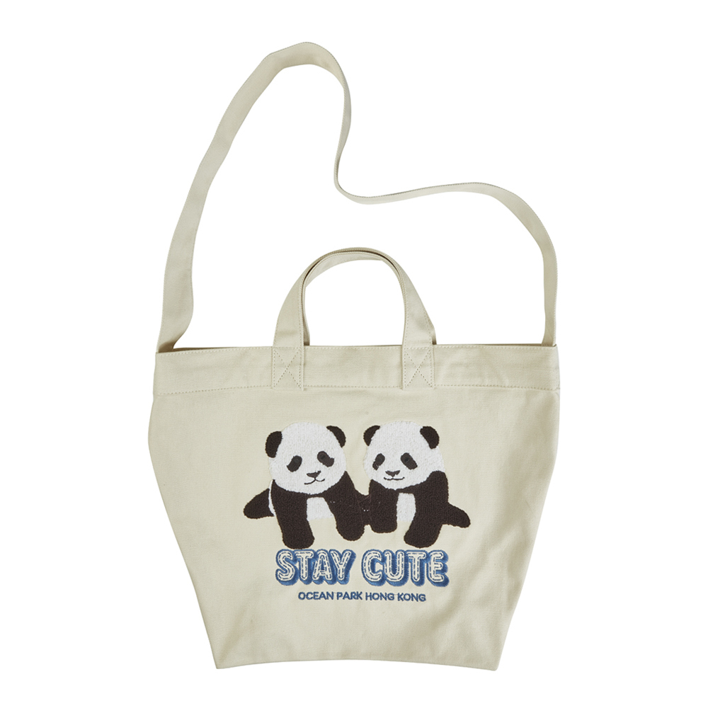 Elder Sister “Jia Jia” & Little Brother “De De” Stay Cute Embroidery Tote Bag