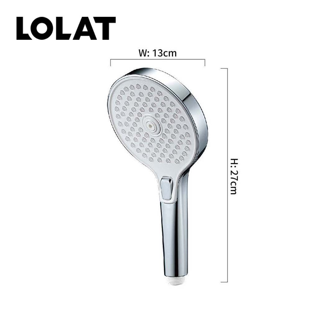 LOLAT三段式大面板按摩蓮蓬頭-圓頭HS339CP