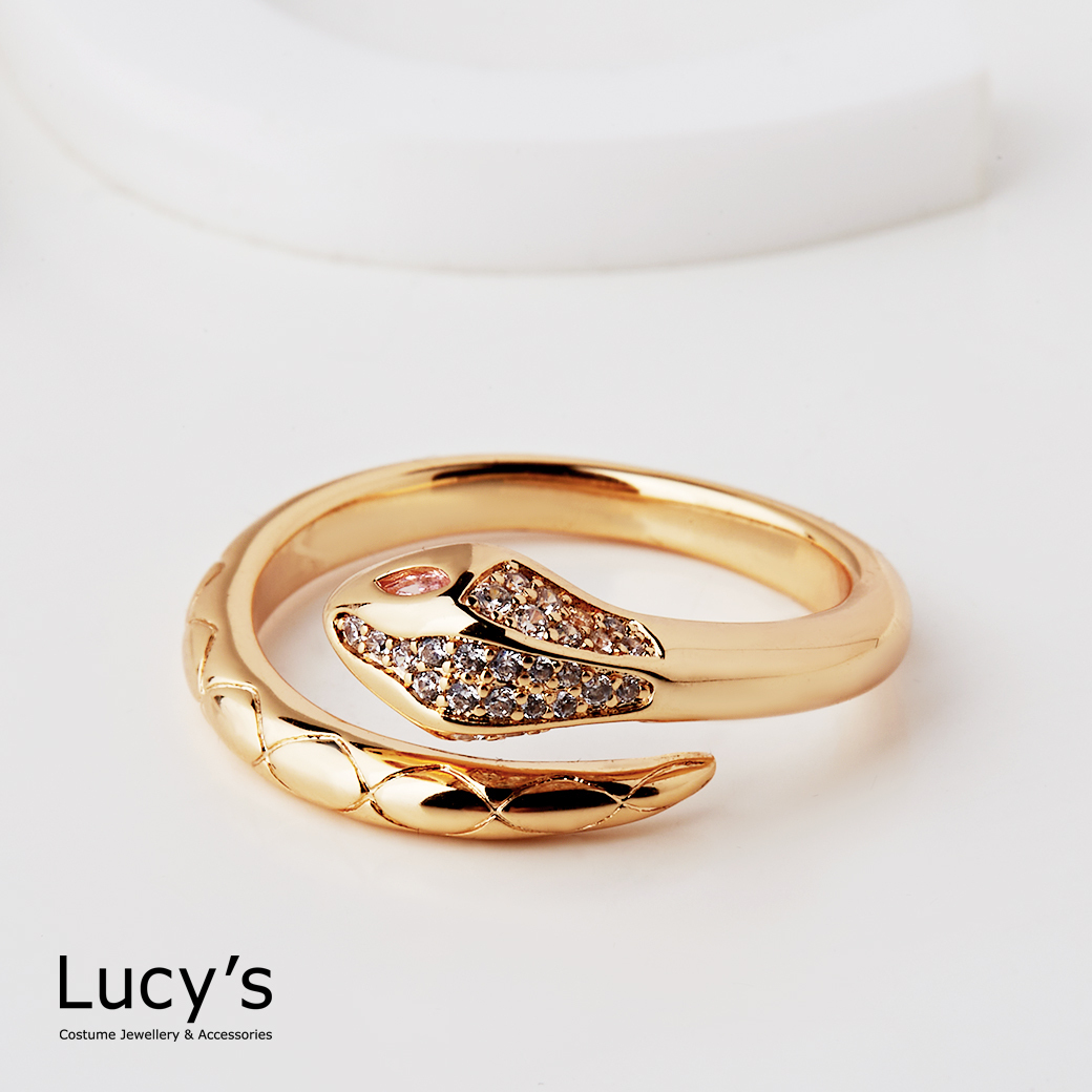 指間蛇形 開口戒 (123820)