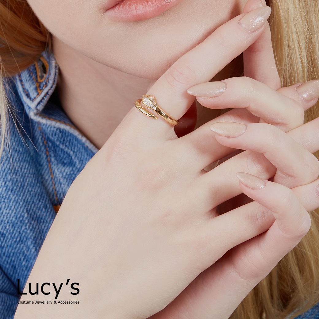 指間蛇形 開口戒 (123820)