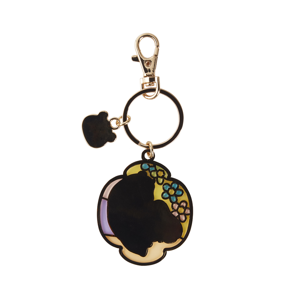 Ying Ying and Panda Cubs Metal Keychain