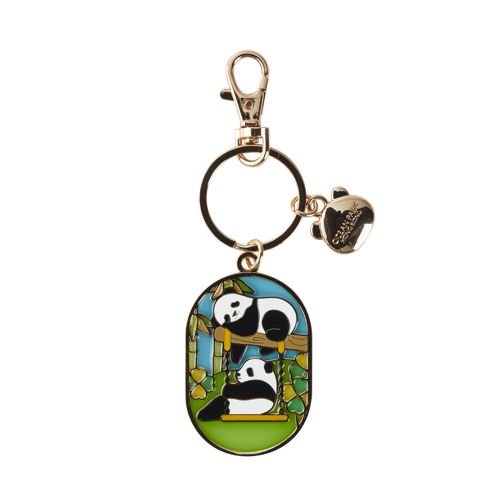 Elder Sister “Jia Jia” & Little Brother “De De” Metal Keychain