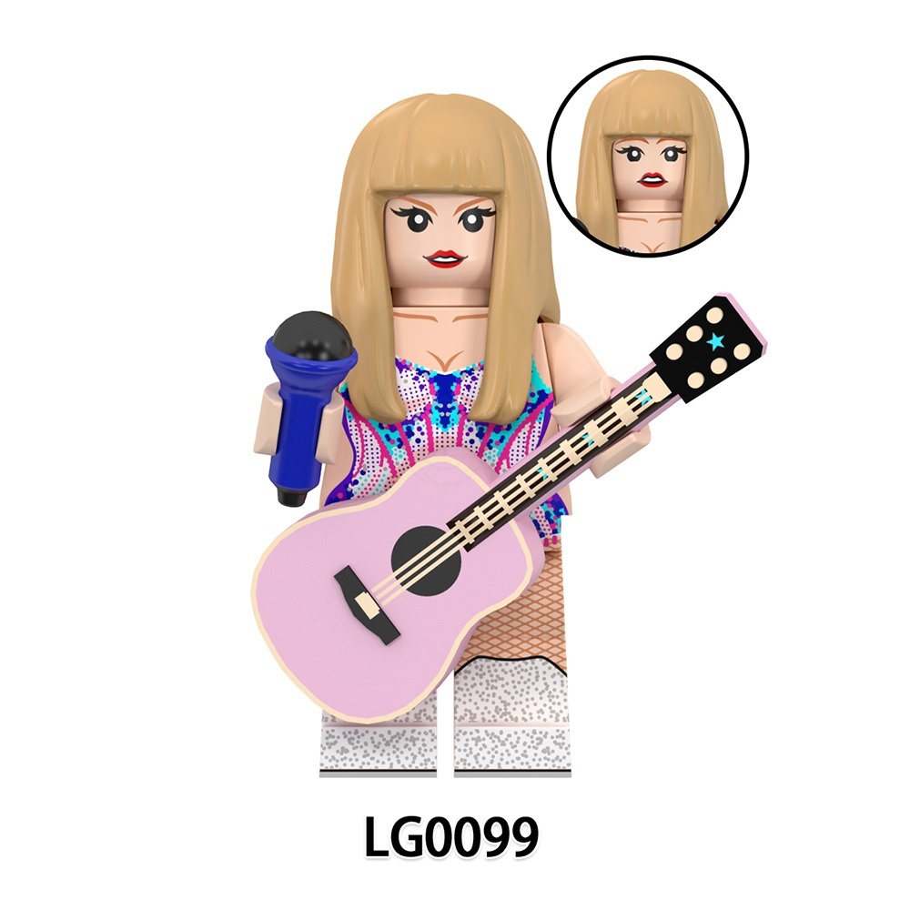 Celebrity Taylor Swift Custom Minifigures Minifigs Fit Lego LG1015 LG0099