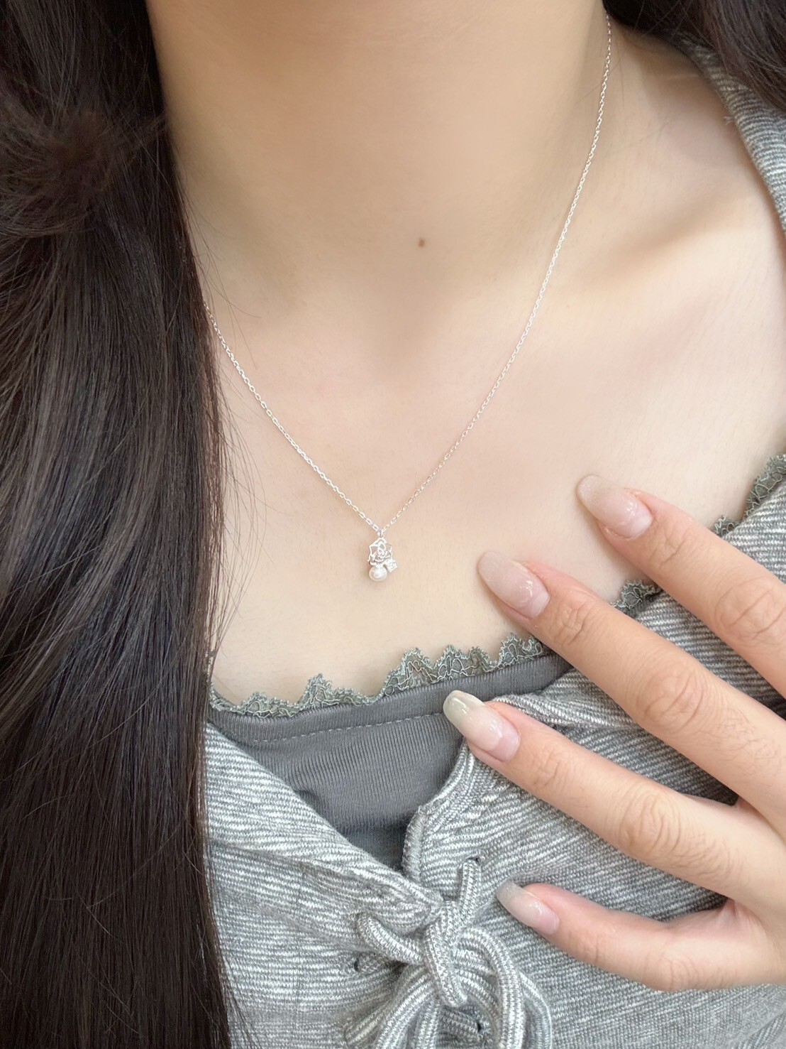 花露凝珠純銀項鍊