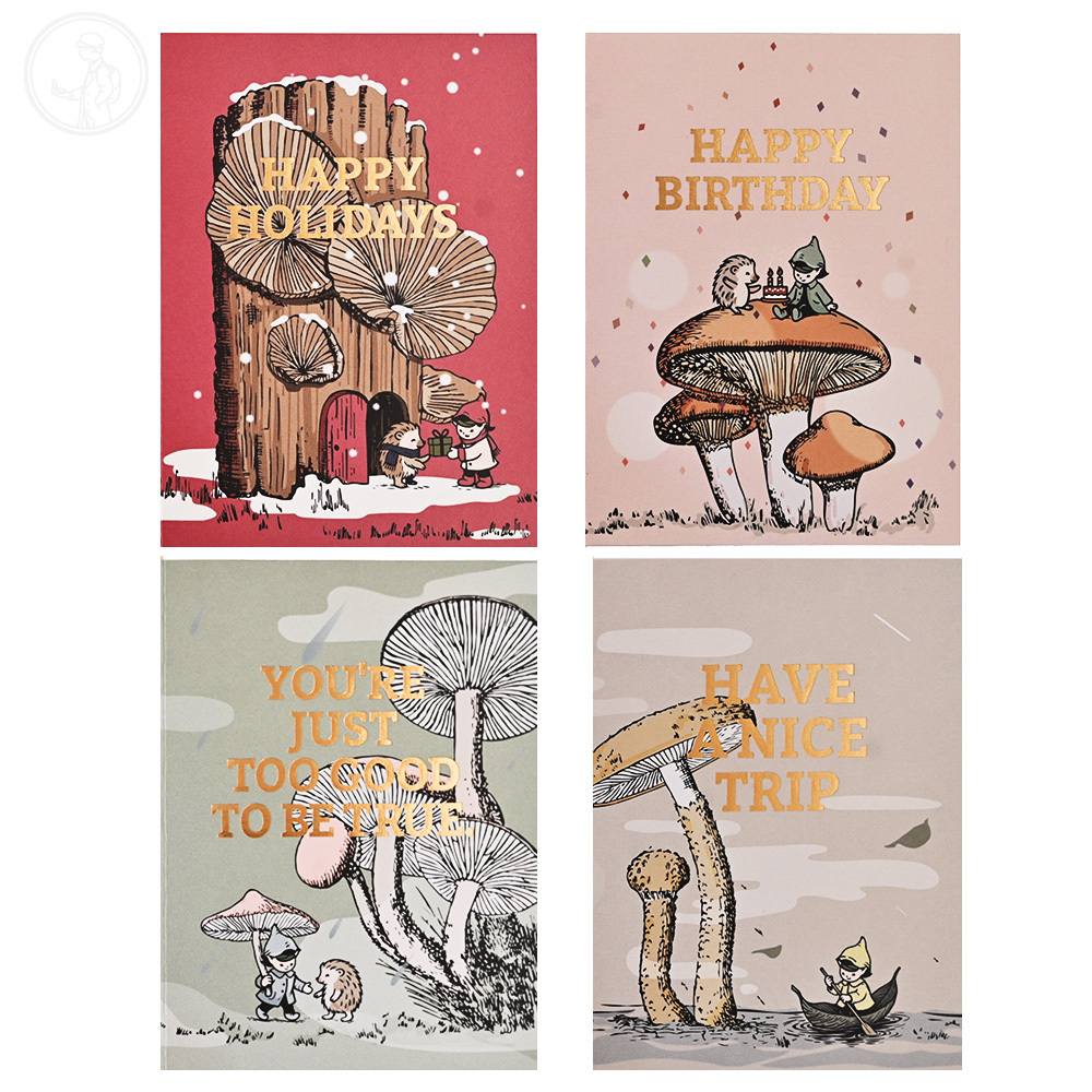 Mushroom Tales 來自精靈的祝福 燙金賀卡