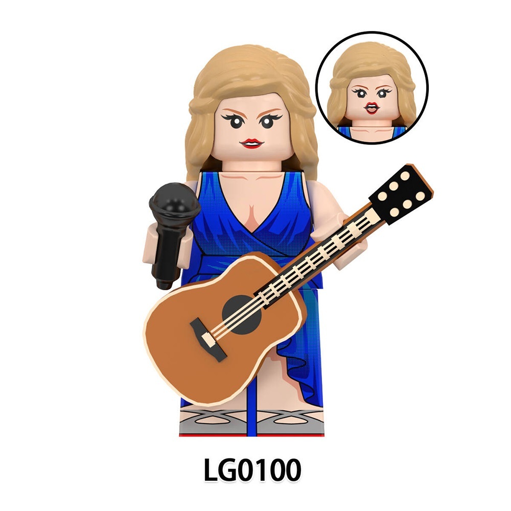 Celebrity Taylor Swift Custom Minifigures Minifigs Fit Lego LG1015 LG0100