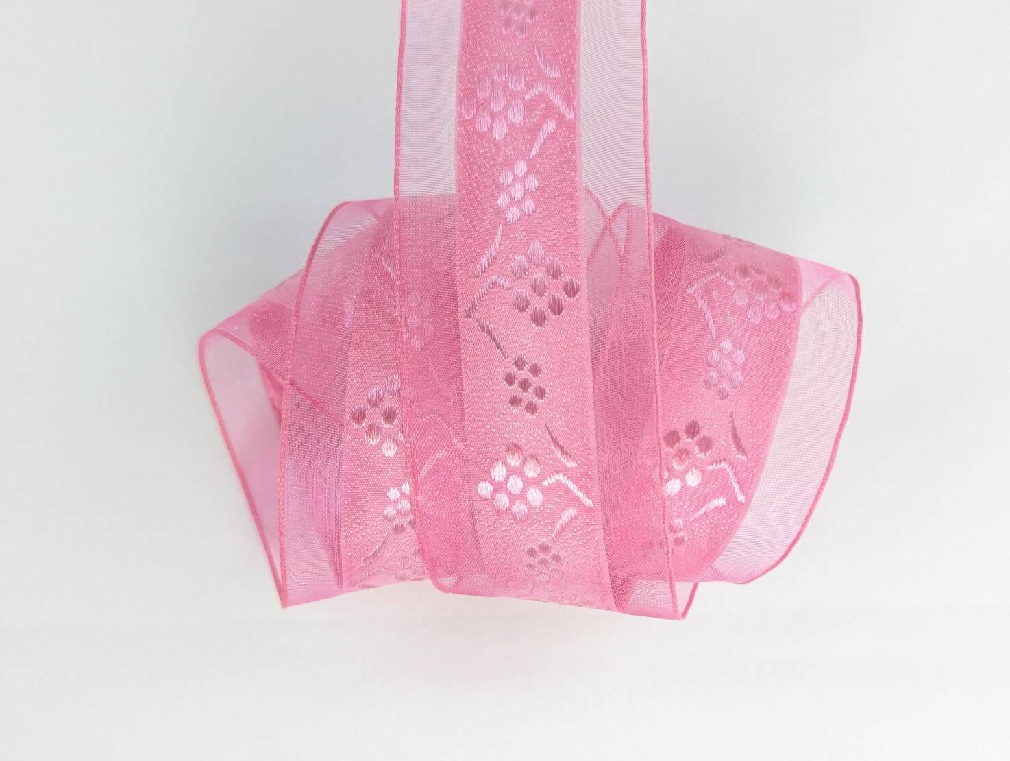 桑葚繡花網紗提花/38mm