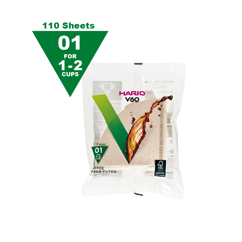 HARIO V60 錐形 圓錐濾紙01-110張 漂白 / 無漂白