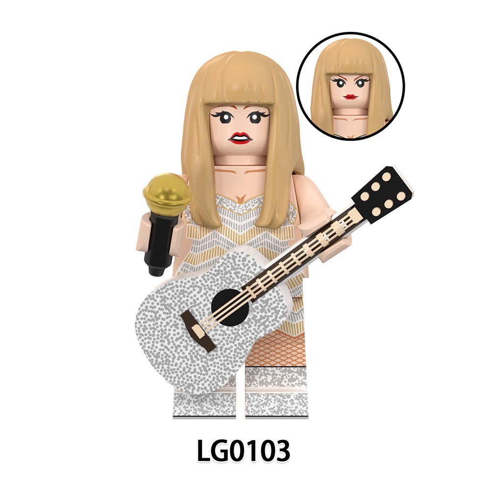 Celebrity Taylor Swift Custom Minifigures Minifigs Fit Lego LG1015 LG0103