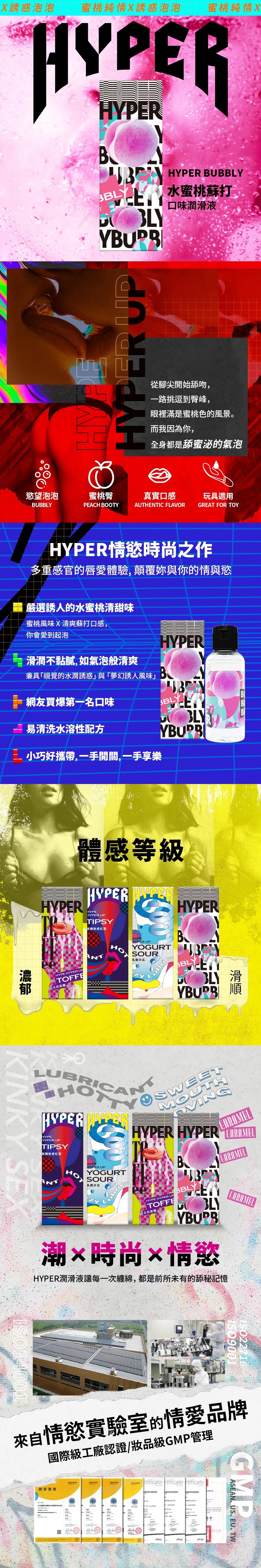 Hong Kong 香港 喜穴 Pleasure Point 成人用品 情趣用品  台灣品牌|HARU Hyper Bubbly - 水蜜桃蘇打口味 口交潤滑液