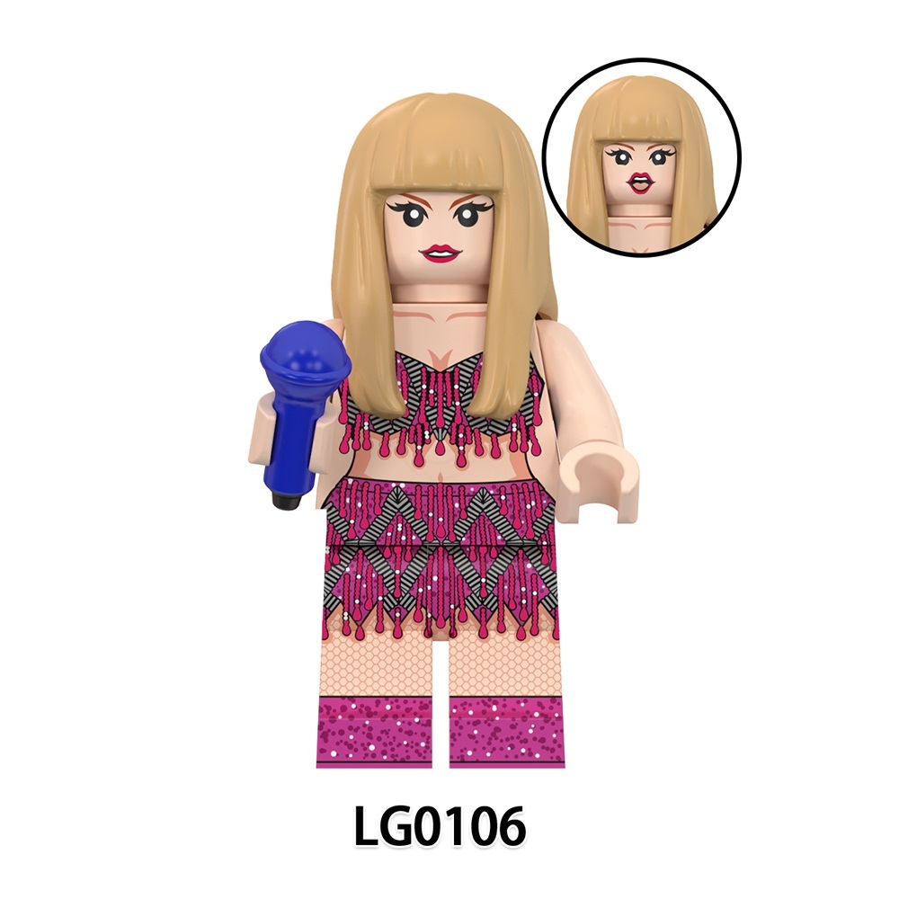Celebrity Taylor Swift Custom Minifigures Minifigs Fit Lego LG1015 LG0106