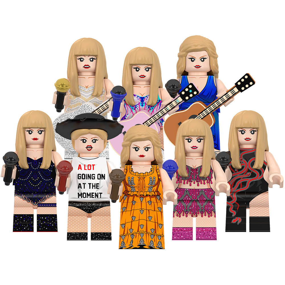 Celebrity Taylor Swift Custom Minifigures Set Fit Lego LG1015