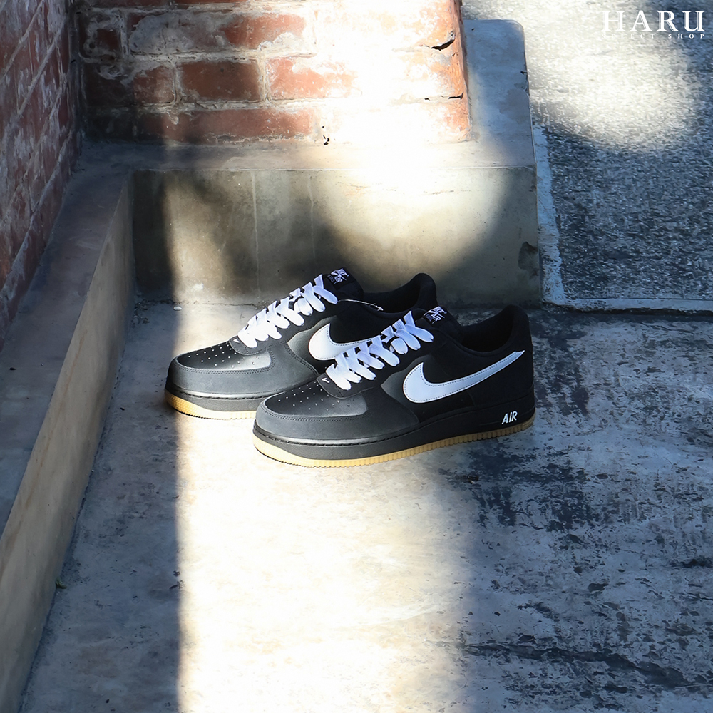 NIKE AIR FORCE 1 LOW SK8 "BLACK GUM" 黑白 麂皮 生膠底 焦糖底 AF1 男款 復古休閒鞋 IB6388-001