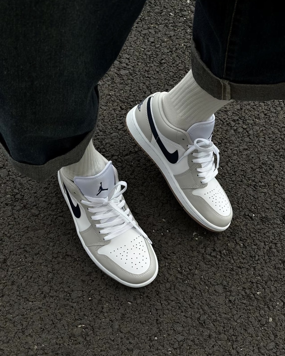 【現貨】Nike Air Jordan 1 Low 復古 復古底 灰白藍