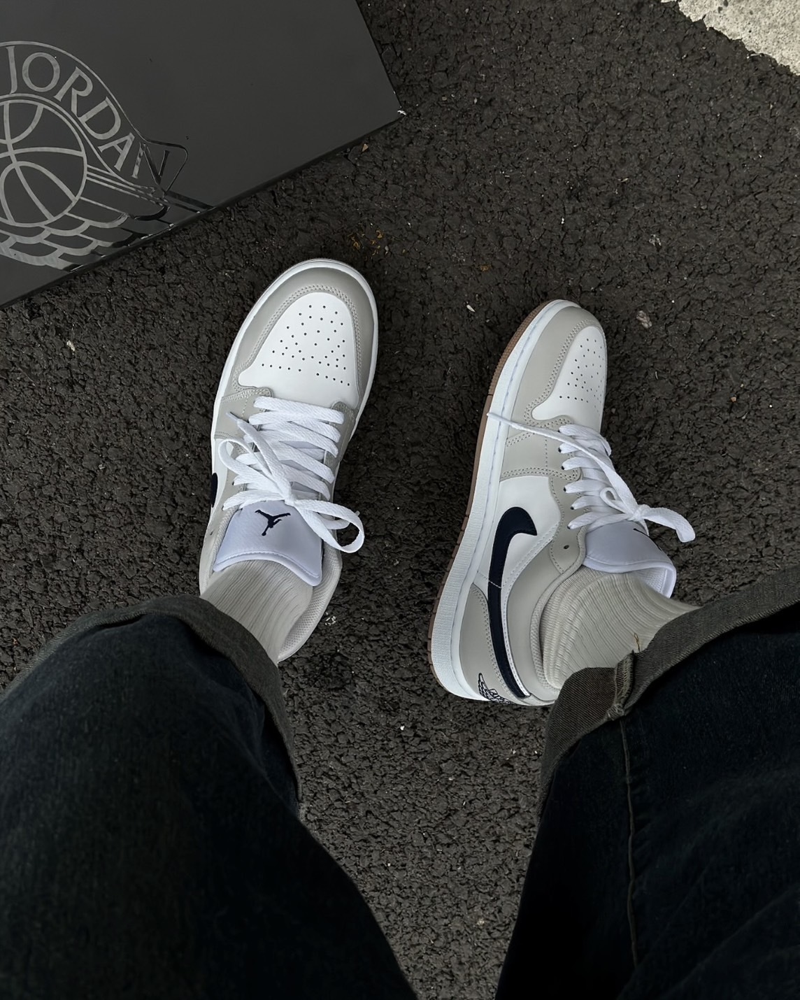 【現貨】Nike Air Jordan 1 Low 復古 復古底 灰白藍