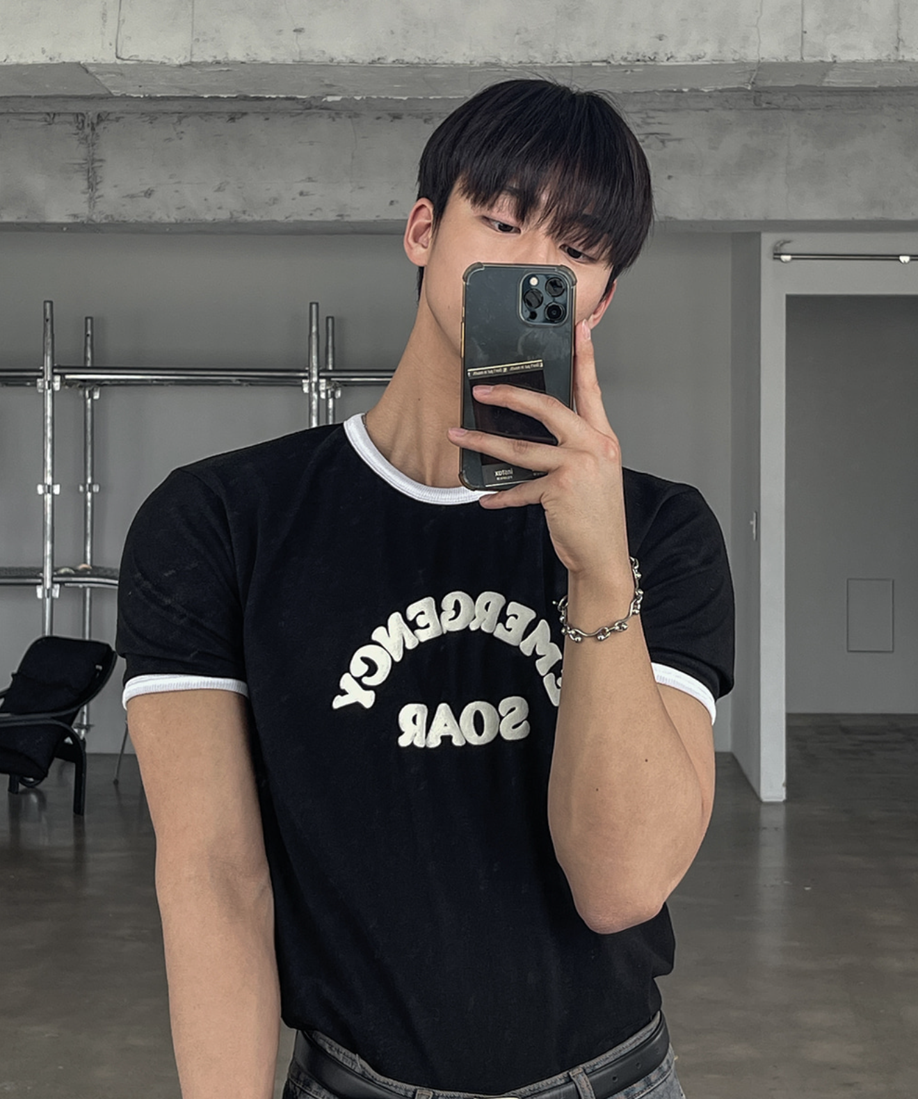 韓國 2 PLAN 復古泡泡字體短袖上衣