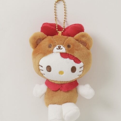 SANRIO HELLO KITTY TINY CHUM 熊熊頭套 吊飾 絨毛玩具 凱蒂貓 三麗鷗