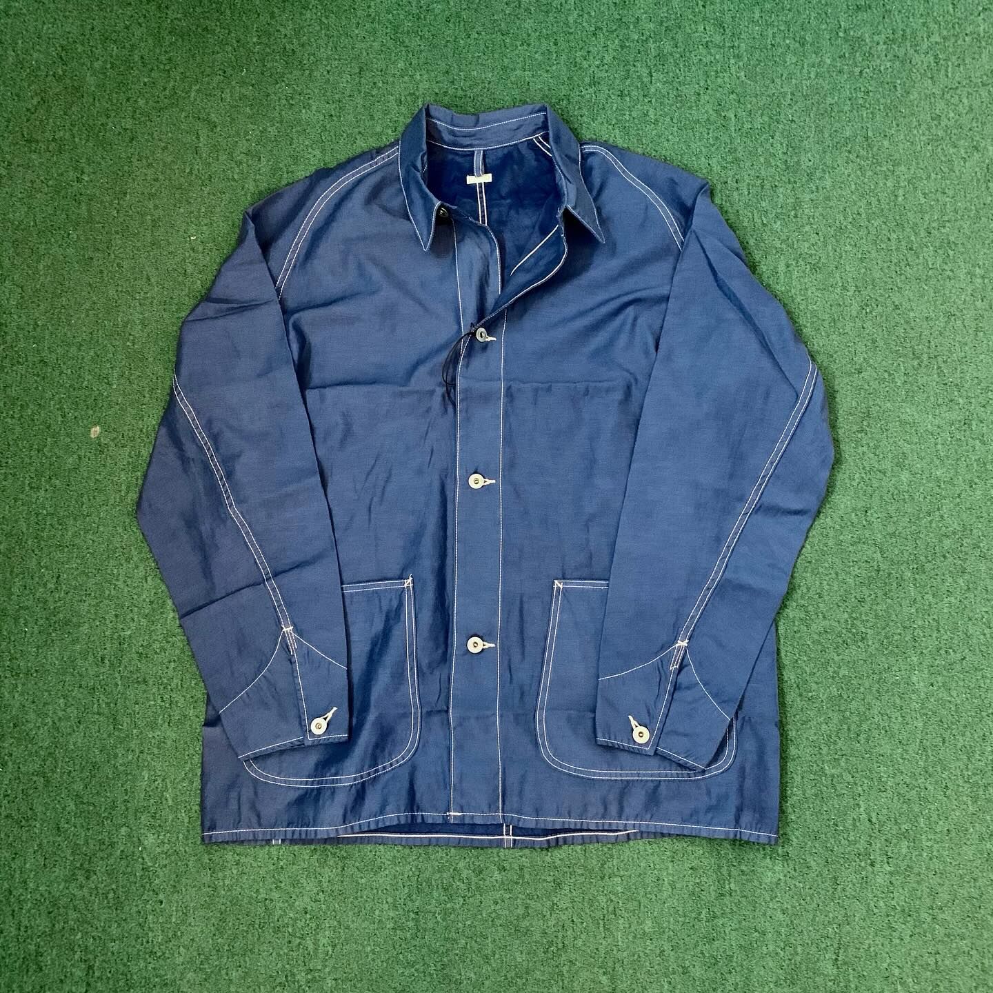 A.PRESSE OVER DYEING COVERALL JACKET - BLUE SIZE 2