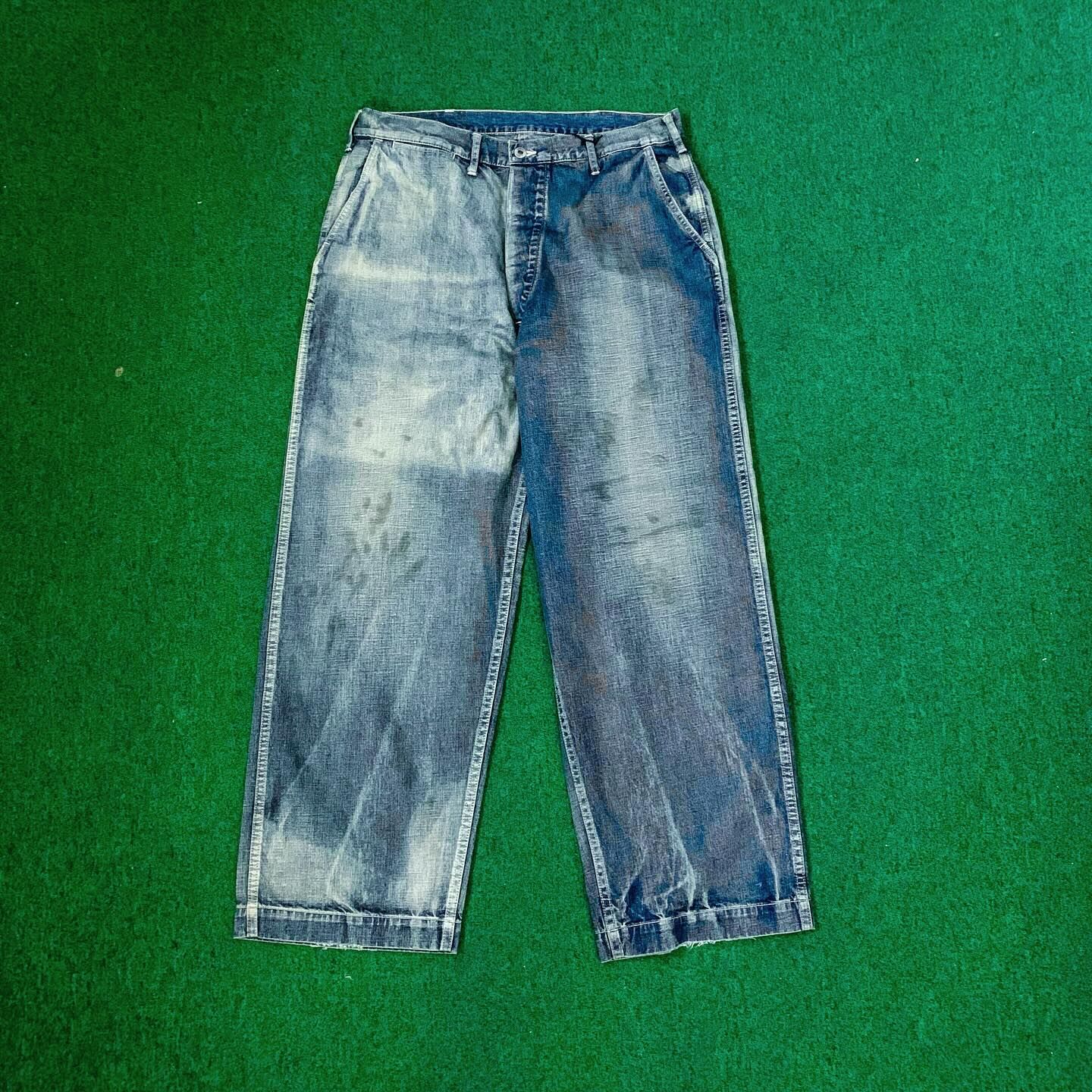 A.PRESSE 2025 US ARMY DUNGAREE DENIM TROUSERS (25SAP-04-07K) - INDIGO SIZE 3