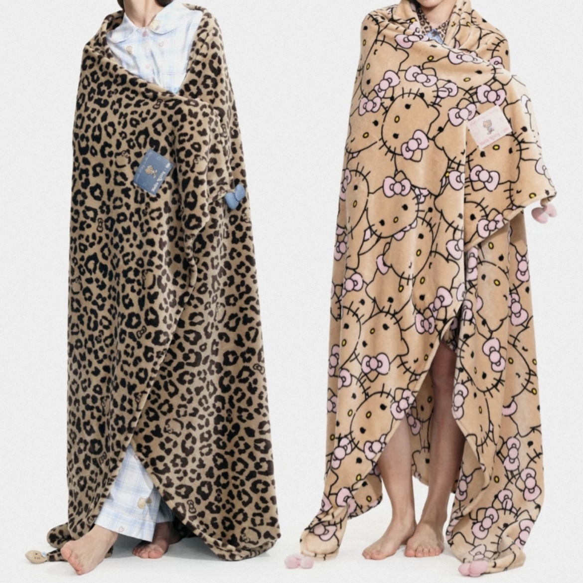 HELLO KITTY X TBH 凱蒂貓 香氛毛毯 毛絨 滿版凱蒂貓 豹紋 黑皮 代購